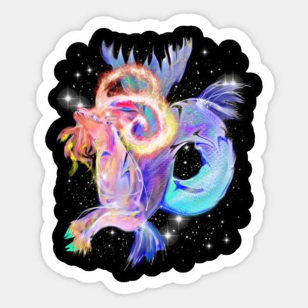 Colorful Rainbow Capricorn symbol image astrology zodiac art Sticker by starchildsdesigns